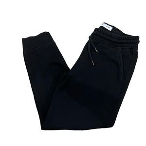 OLD NAVY MENS JOGGER SWEATPANTS BLACK SMALL TAPERED LEG LIKE NEW